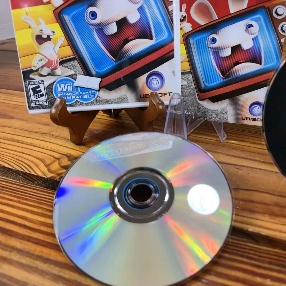 2 GAMES RAYMAN RAVING RABBIDS 2 & TV PARTY Nintendo Wii Minty (READ!!!)